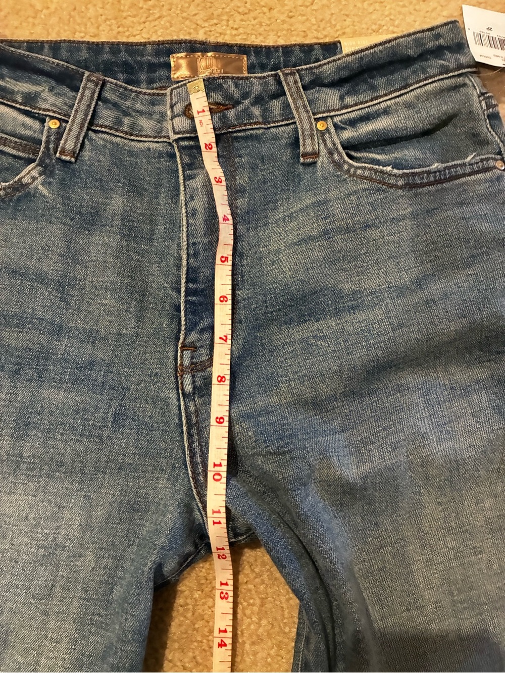 Kut from the Kloth Light Blue Wide Cuff Jeans - Picture 11 of 11
